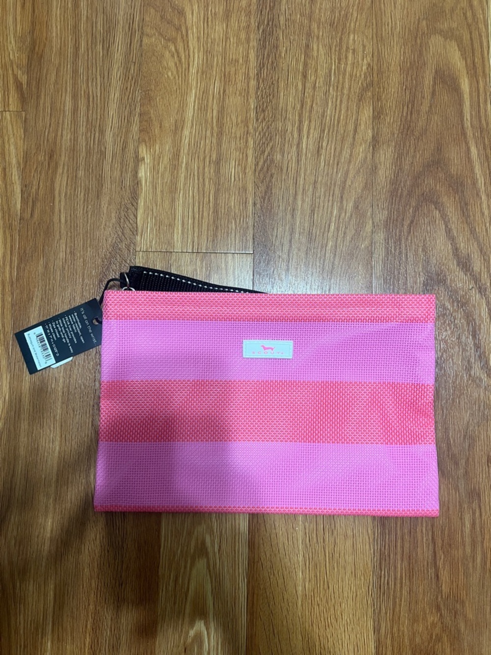 Striped Pink Beach Pouch NWT